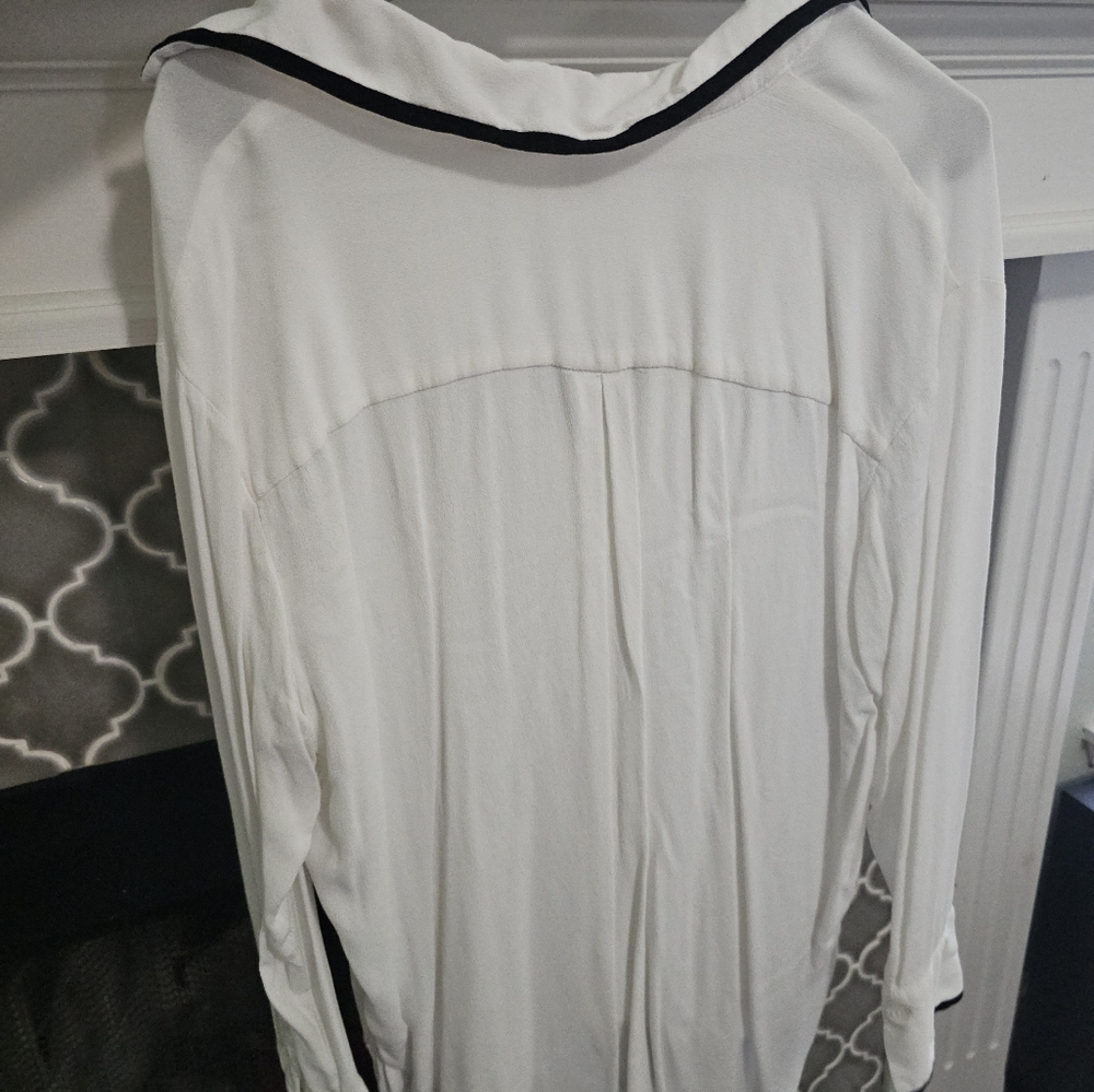 White Loose Button Up